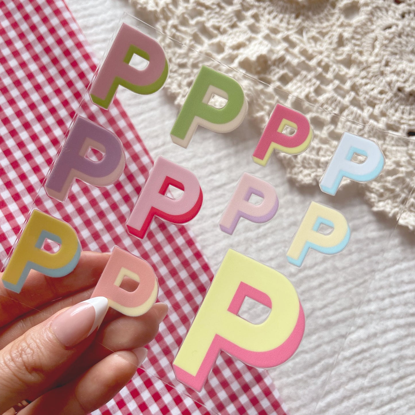 [ Double Sided ] UV DTF Decal Initial Alphabet | Duo Block Letters