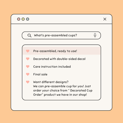 Pre-Assembled 16oz Glass Cup | Snow Globe x Cherry Red Cup