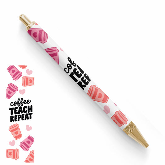 Pen UV DTF Wrap | Coffee Teach and Repeat