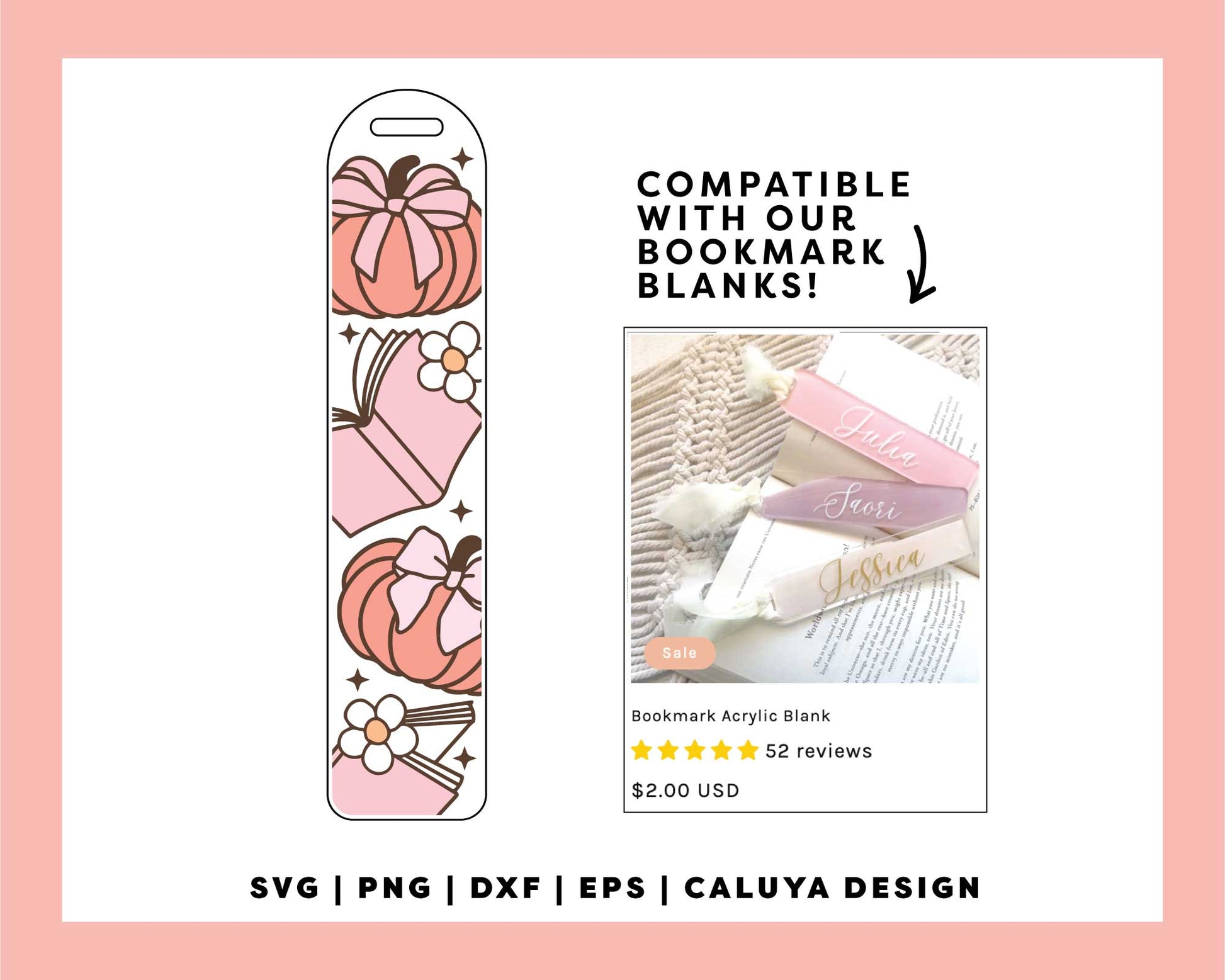 Bookmark Template SVG | Pumpkin Book SVG