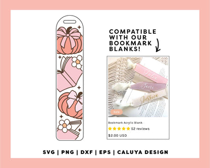 Bookmark Template SVG | Pumpkin Book SVG