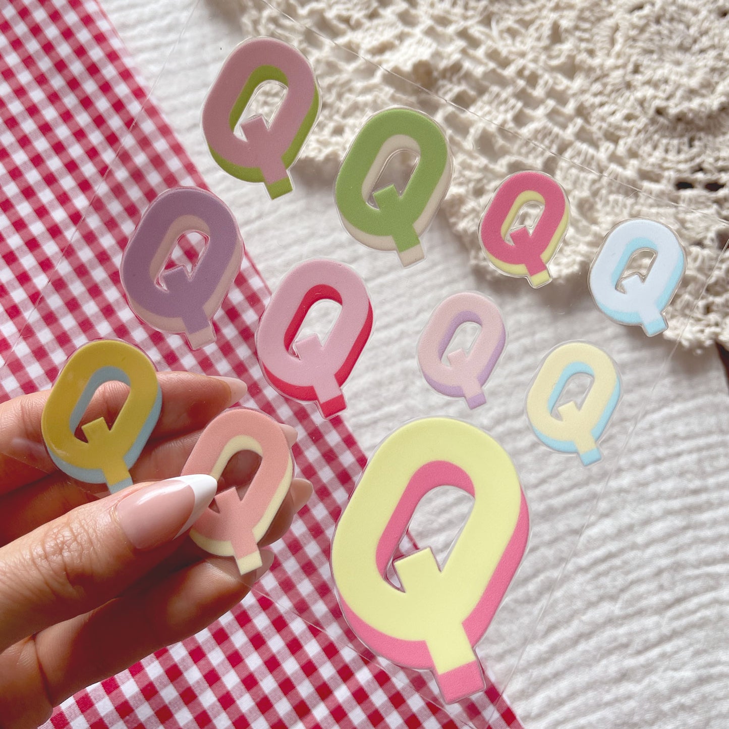 [ Double Sided ] UV DTF Decal Initial Alphabet | Duo Block Letters
