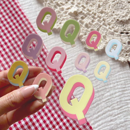 [ Double Sided ] UV DTF Decal Initial Alphabet | Duo Block Letters