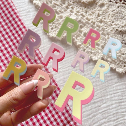 [ Double Sided ] UV DTF Decal Initial Alphabet | Duo Block Letters