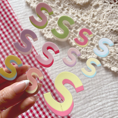 [ Double Sided ] UV DTF Decal Initial Alphabet | Duo Block Letters