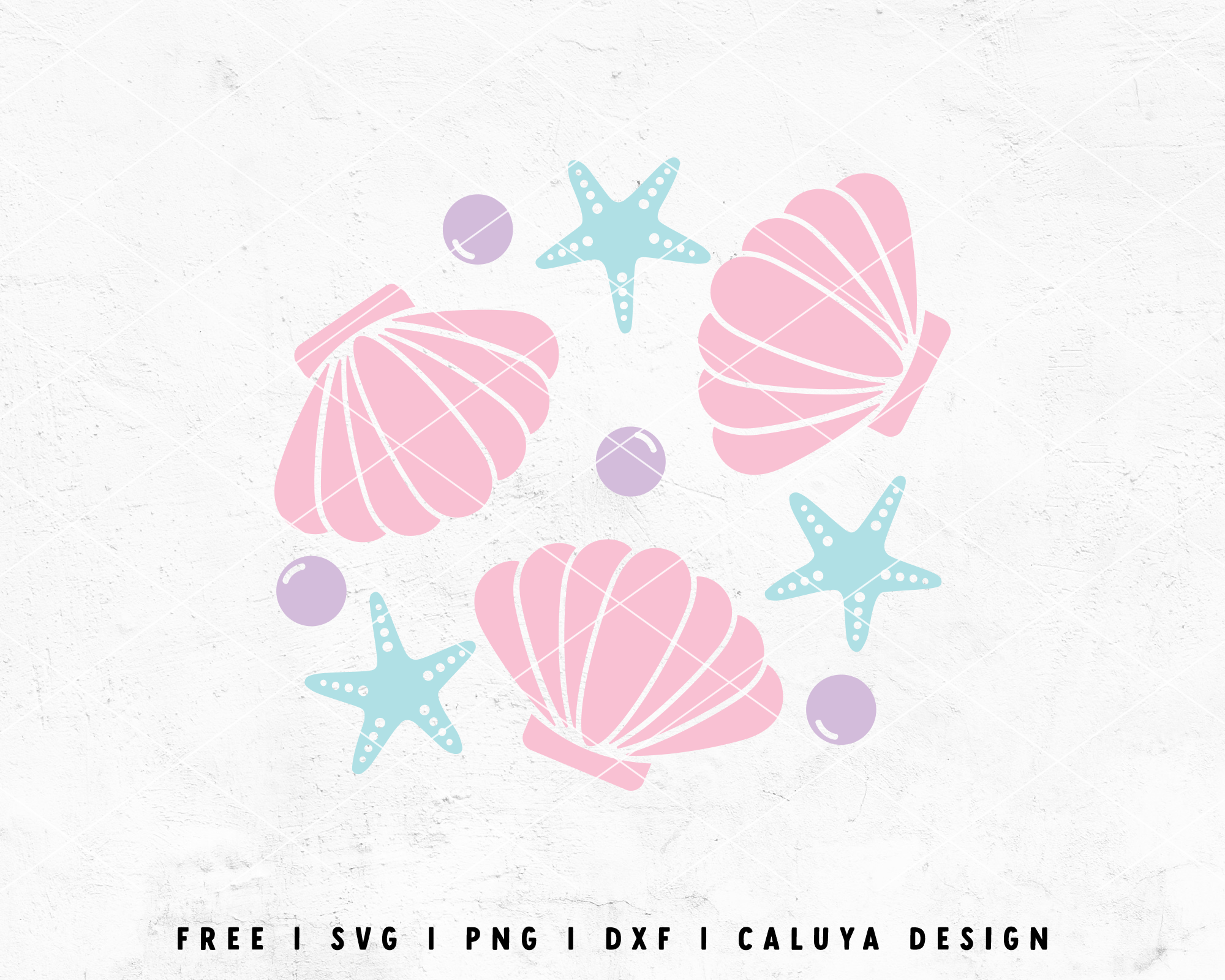 FREE Seashell Set SVG | Mermaid Clipart SVG Cut File for Cricut, Cameo ...