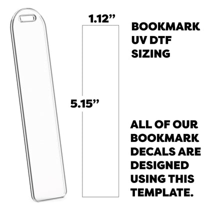 [ Double Sided ] Bookmark UV DTF Decal | Journaling and Roses