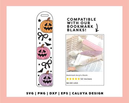 Bookmark Template SVG | Spooky Pumpkin SVG