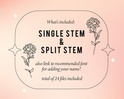 Birth Flower Bundle | Single Stem & Split Stem Pack