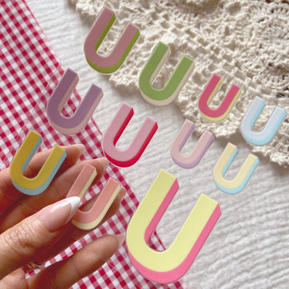 [ Double Sided ] UV DTF Decal Initial Alphabet | Duo Block Letters
