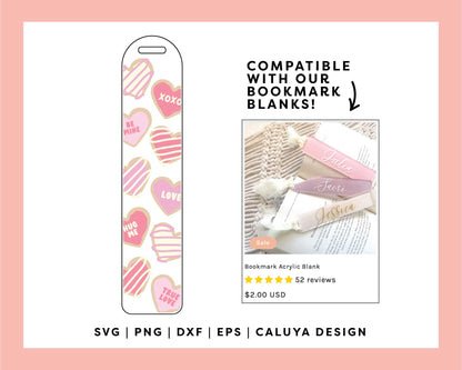 Bookmark Template SVG | Valentine Cookie SVG