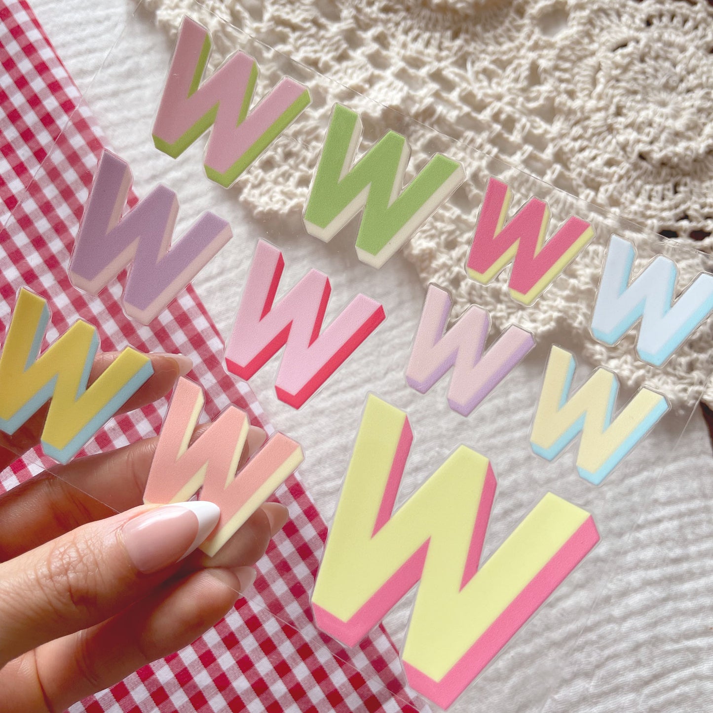 [ Double Sided ] UV DTF Decal Initial Alphabet | Duo Block Letters