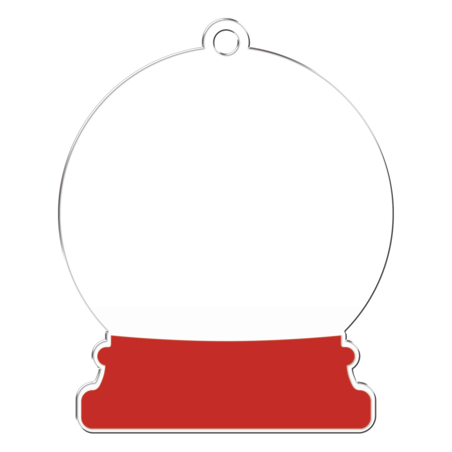 Christmas Blank | Snow Globe Wine Red