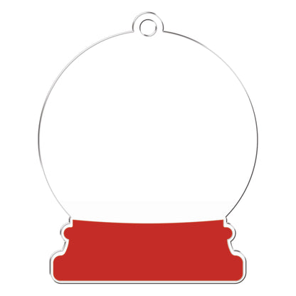 Christmas Blank | Snow Globe Wine Red