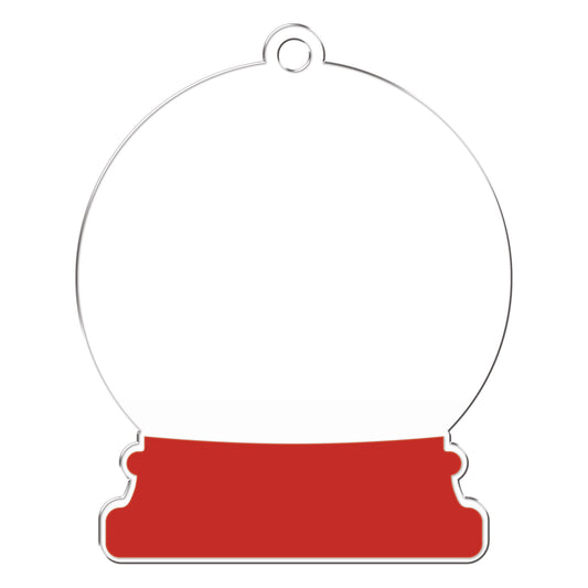 Christmas Blank | Snow Globe Wine Red