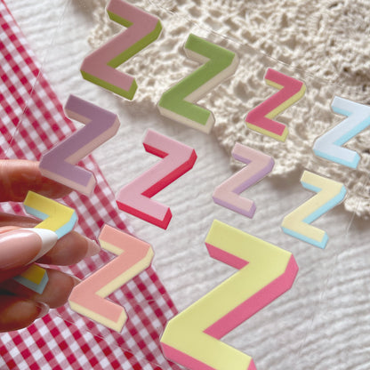 [ Double Sided ] UV DTF Decal Initial Alphabet | Duo Block Letters