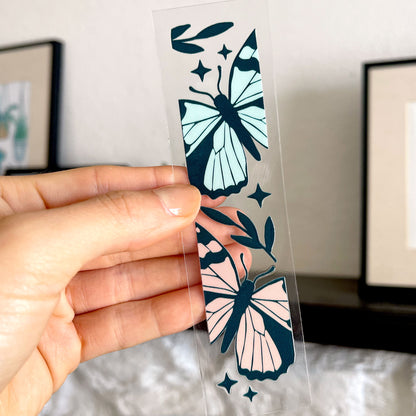 Bookmark UV DTF Decal | Black Butterfly