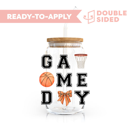 [ Double Sided ] UV DTF Transfer | Game Day Basketball
