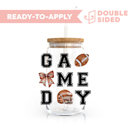 [ Double Sided ] UV DTF Transfer | Game Day Football