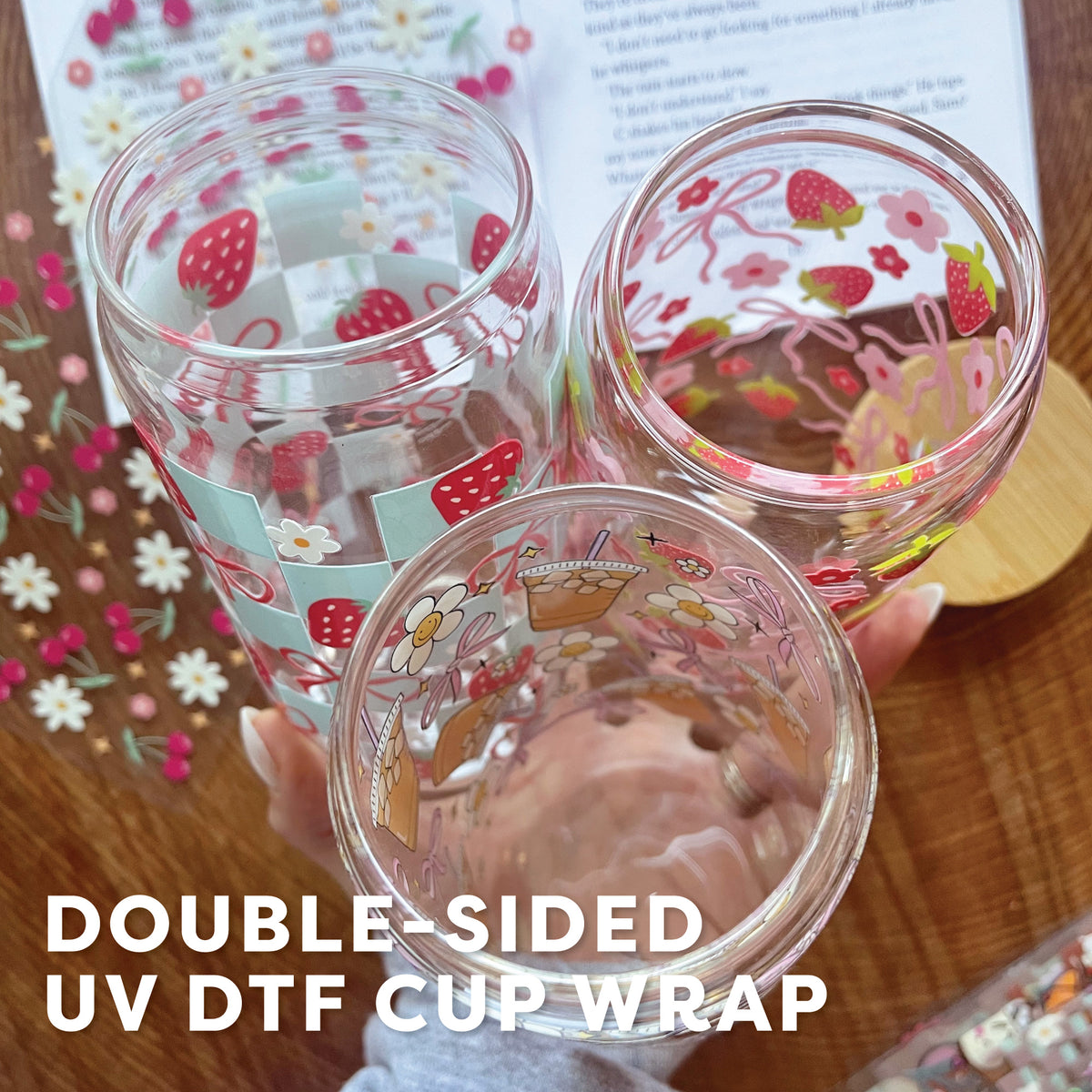 [ Double Sided ] 16oz Cup UV DTF Decal | Autumn Forest Magic