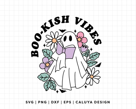 FREE Reading Ghost SVG | BooKish Vibes SVG