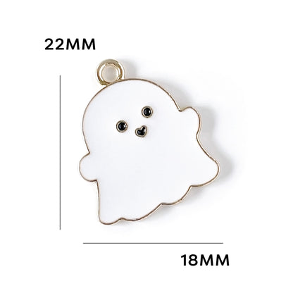 Mini Enamel Charm: Cute Ghost