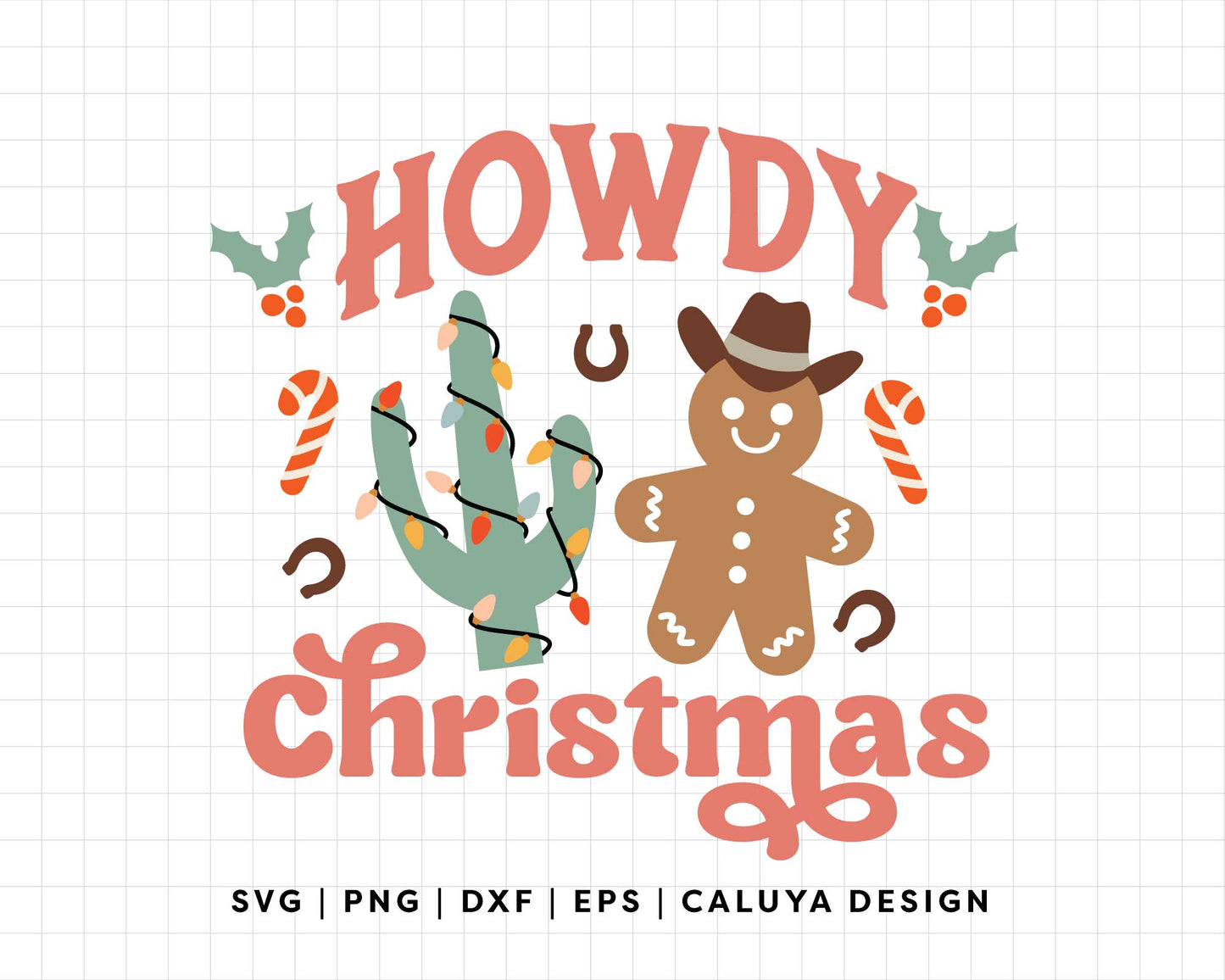 FREE Howdy Christmas SVG | Cowboy Christmas SVG