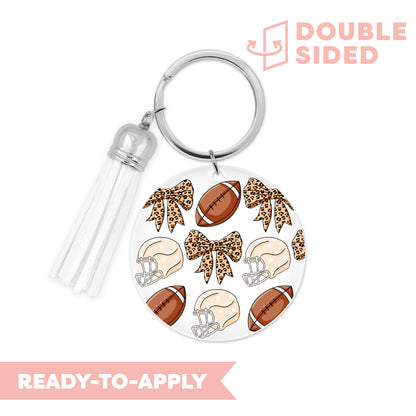 [ Double Sided ] Circle UV DTF Decal | Bow Football