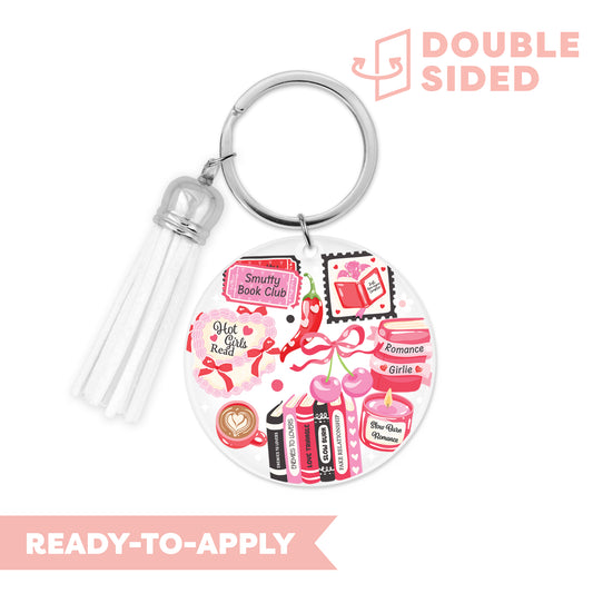 [ Double Sided ] Circle UV DTF Decal | Smutty Book Club