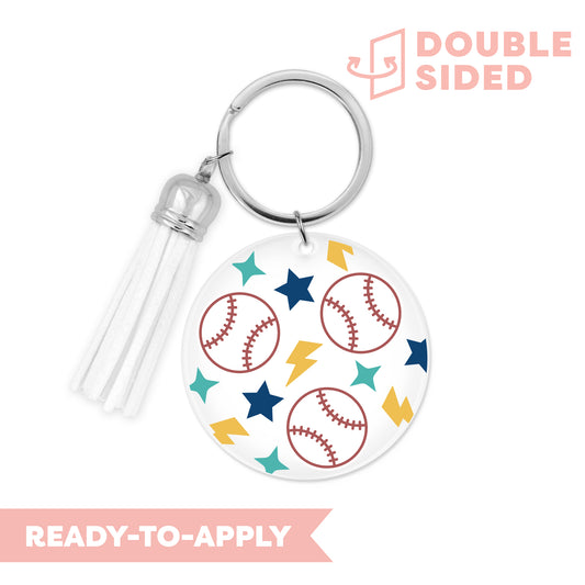 [ Double Sided ] Circle UV DTF Decal | Baseball