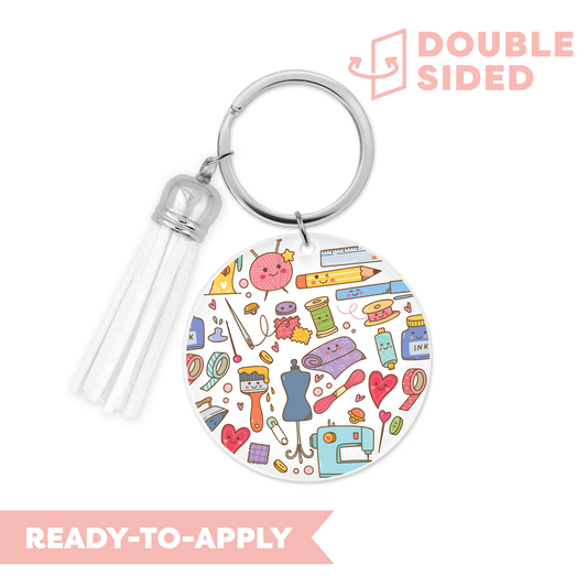 [ Double Sided ] Circle UV DTF Decal | Crafty Lover