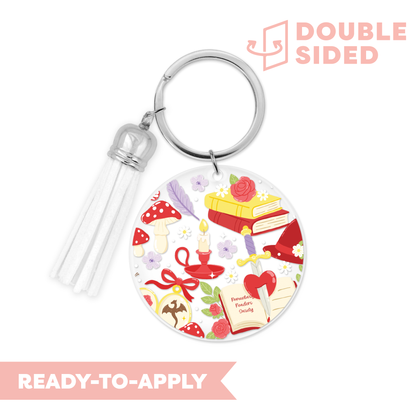 [ Double Sided ] Circle UV DTF Decal | Romantasy Readers Society