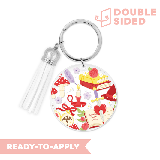 [ Double Sided ] Circle UV DTF Decal | Romantasy Readers Society