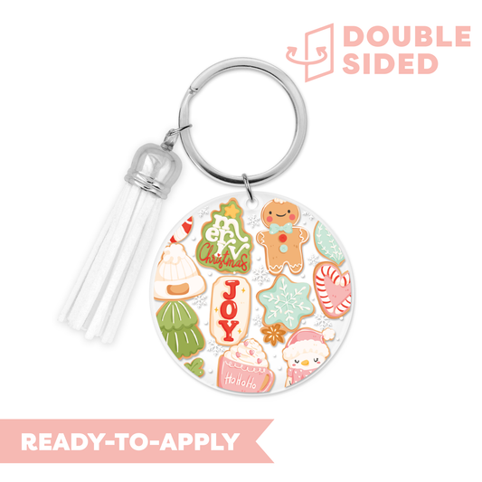 [ Double Sided ] Circle UV DTF Decal | Eat Cookies and Be Merry