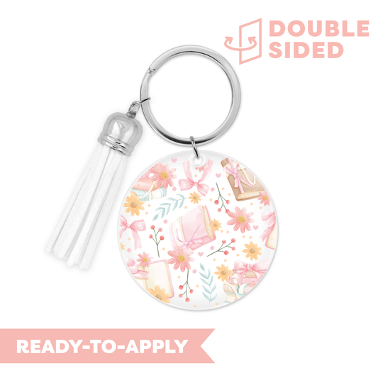 [ Double Sided ] Circle UV DTF Decal | Romantic Reading Time