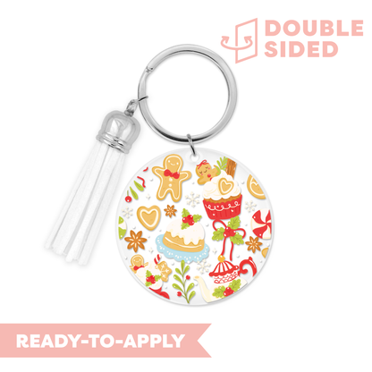 [ Double Sided ] Circle UV DTF Decal | Holiday Baking Time
