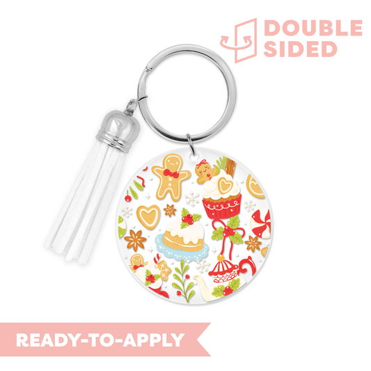[ Double Sided ] Circle UV DTF Decal | Holiday Baking Time