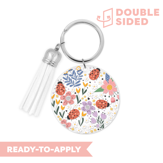 [ Double Sided ] Circle UV DTF Decal | Romantic Bow