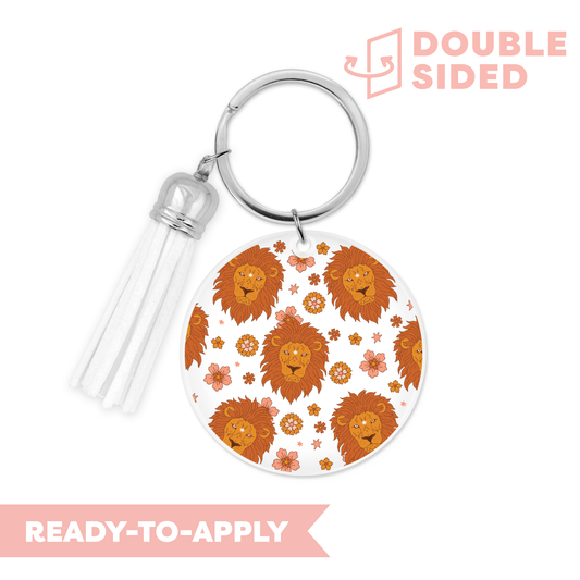 [ Double Sided ] Circle UV DTF Decal | Celestial Lion