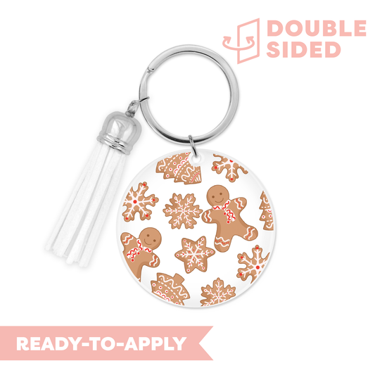 [ Double Sided ] Circle UV DTF Decal | Treat For Santa