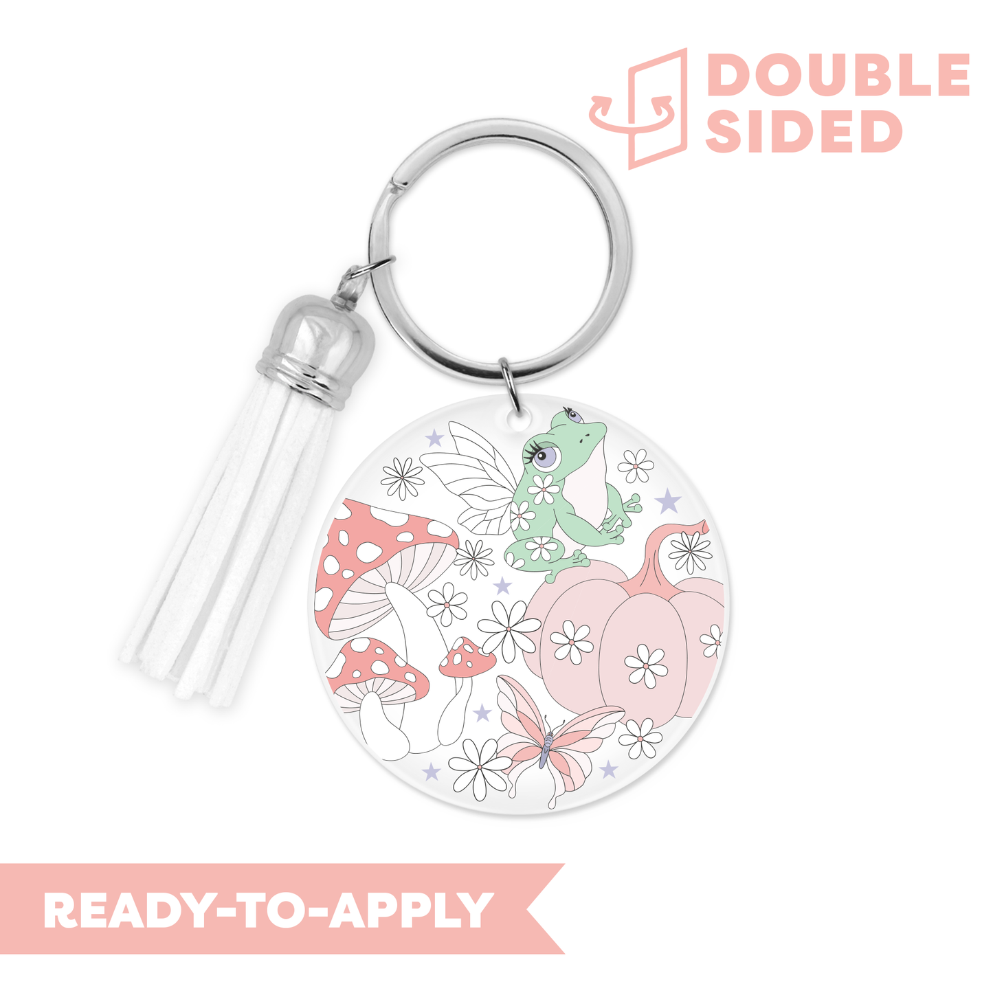 [ Double Sided ] Circle UV DTF Decal | Magical Pumpkin