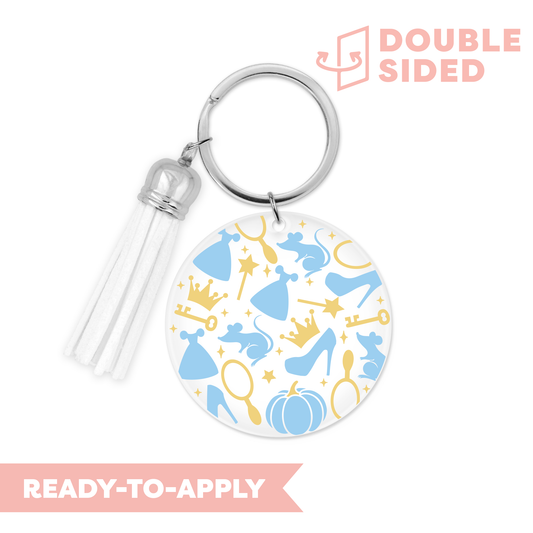 [ Double Sided ] Circle UV DTF Decal | Cinderella 