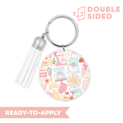 [ Double Sided ] Circle UV DTF Decal | Coquette Kitchen