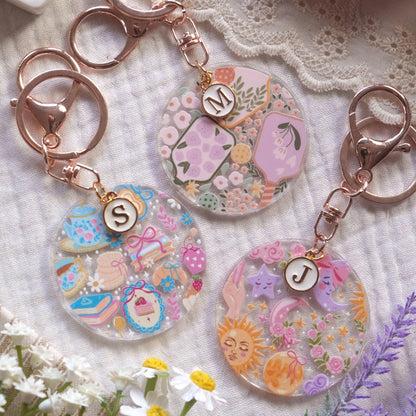 [ Double Sided ] Circle UV DTF Decal | Floral Mushroom