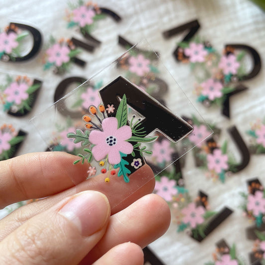 [ Double Sided ] UV DTF Transfer | Floral Letters