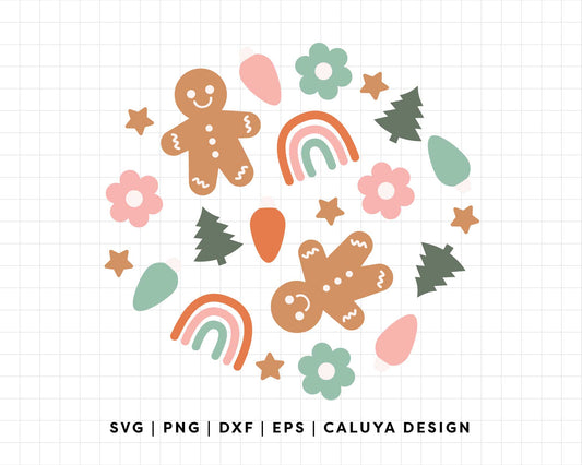 FREE Cozy Retro Christmas SVG | Gingerbread SVG For Cricut