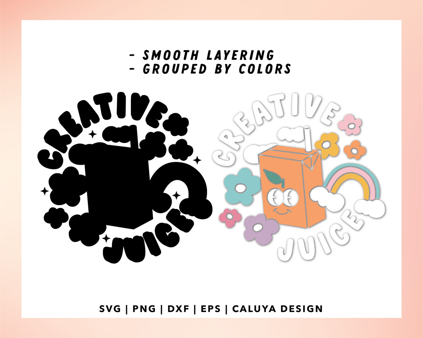 Creative Juice SVG | Retro Flower SVG