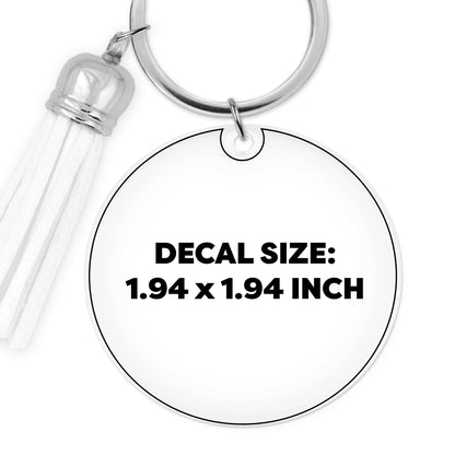 [ Double Sided ] Circle UV DTF Decal | Floral Cactus