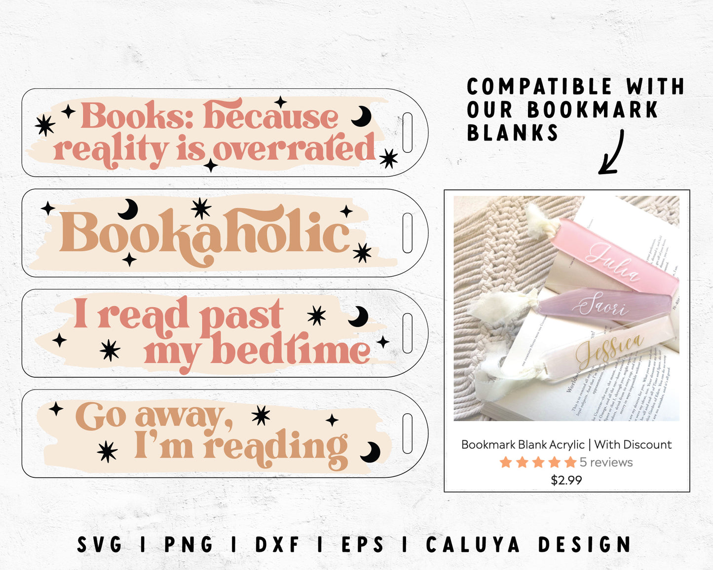 Boho Bookmark Quote SVG | Bookmark Template SVG