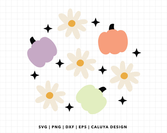 FREE Daisy Pumpkin SVG | Cute Halloween SVG